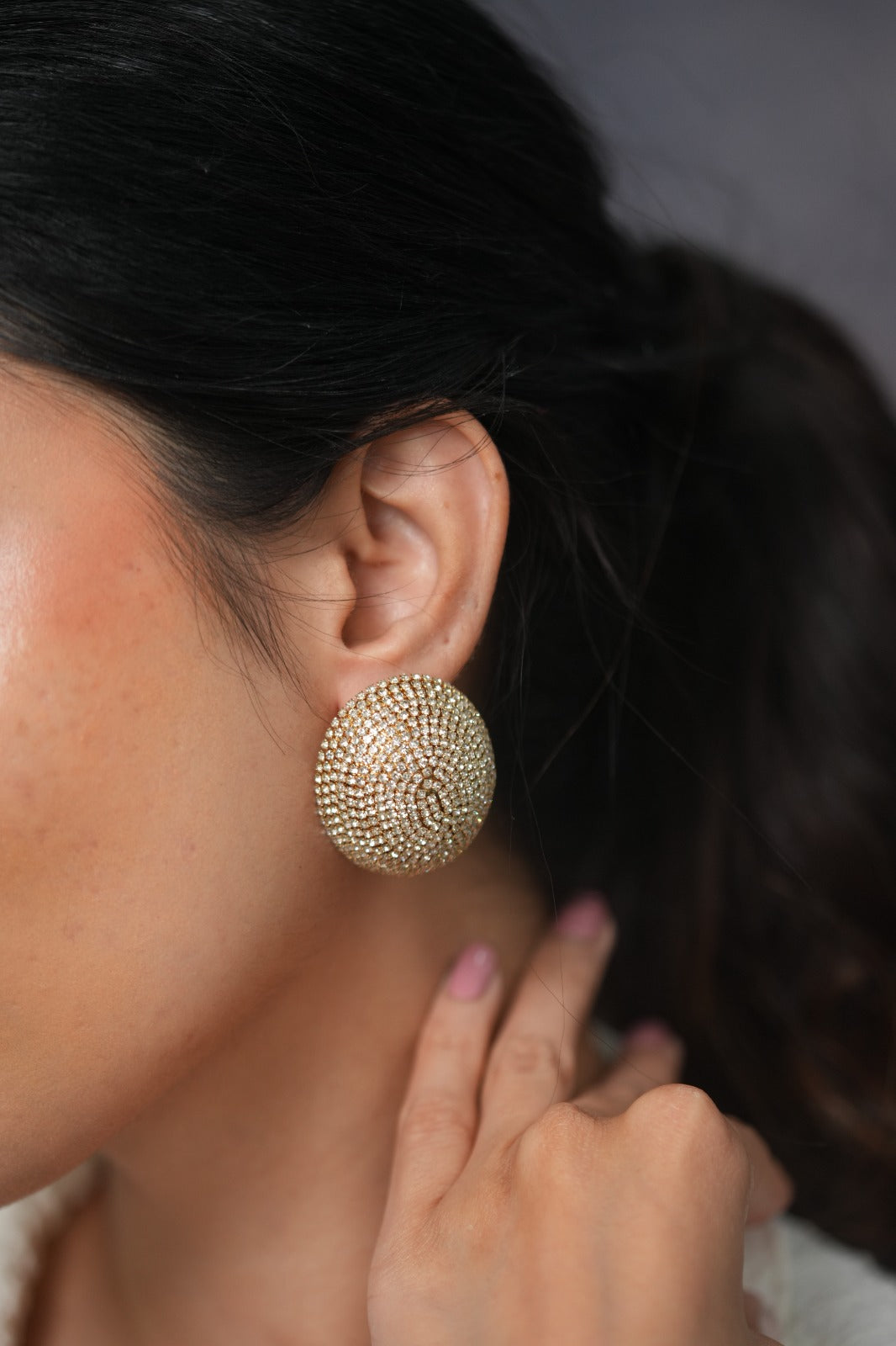 Sunlit Gold Coast Sparkle Studs | Party Wear Western Earrings