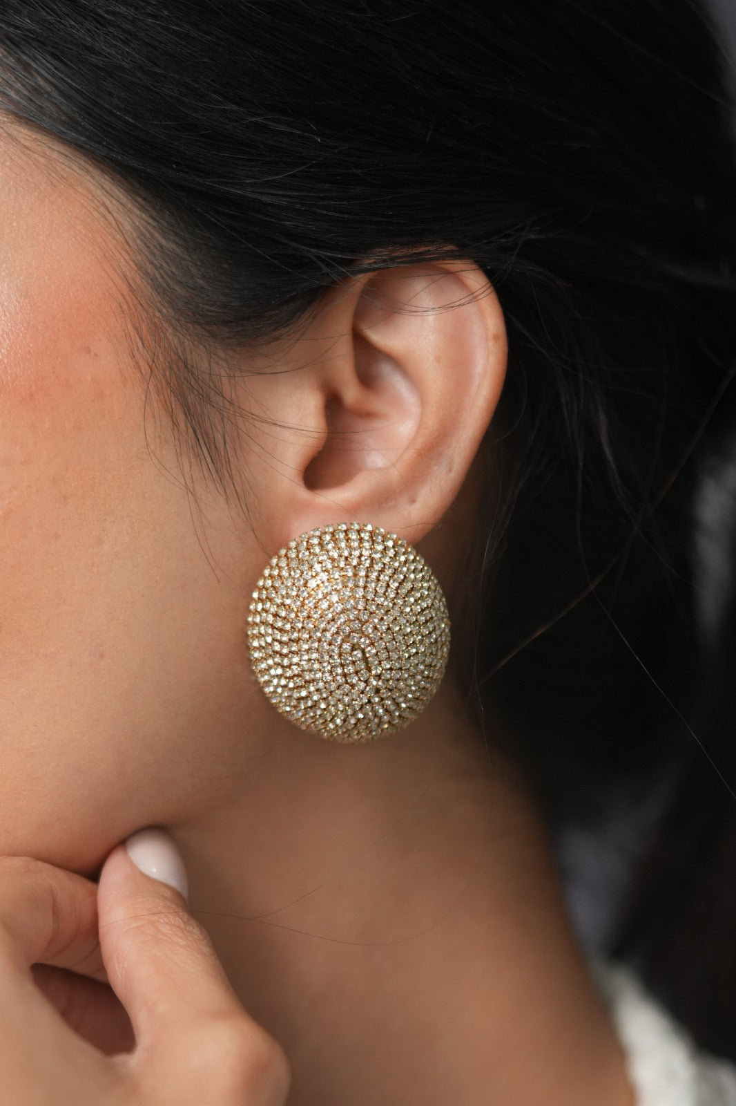 Sunlit Gold Coast Sparkle Studs | Party Wear Western Earrings