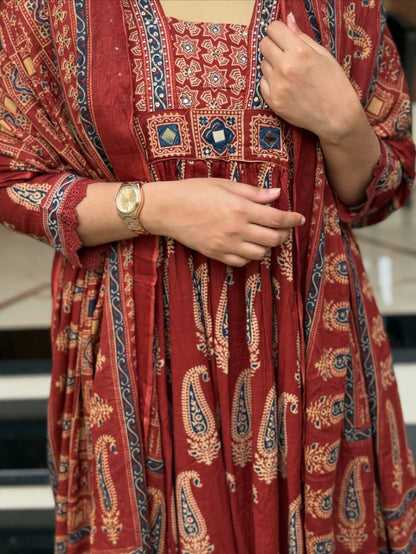 Elegant Printed Kurta Set with Dupatta | Ethnic Co-ord Set for Women