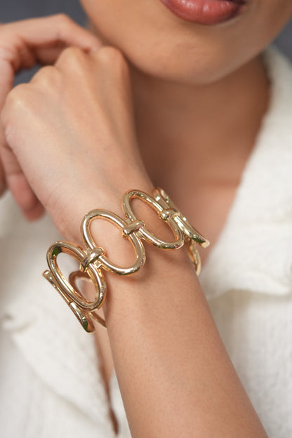 Santorini Glow Link Chunky Western Party Wear Bracelet