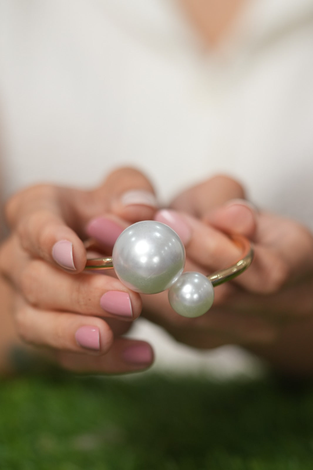 Jeju Pearl Bold Western Party Wear Openable Bracelet