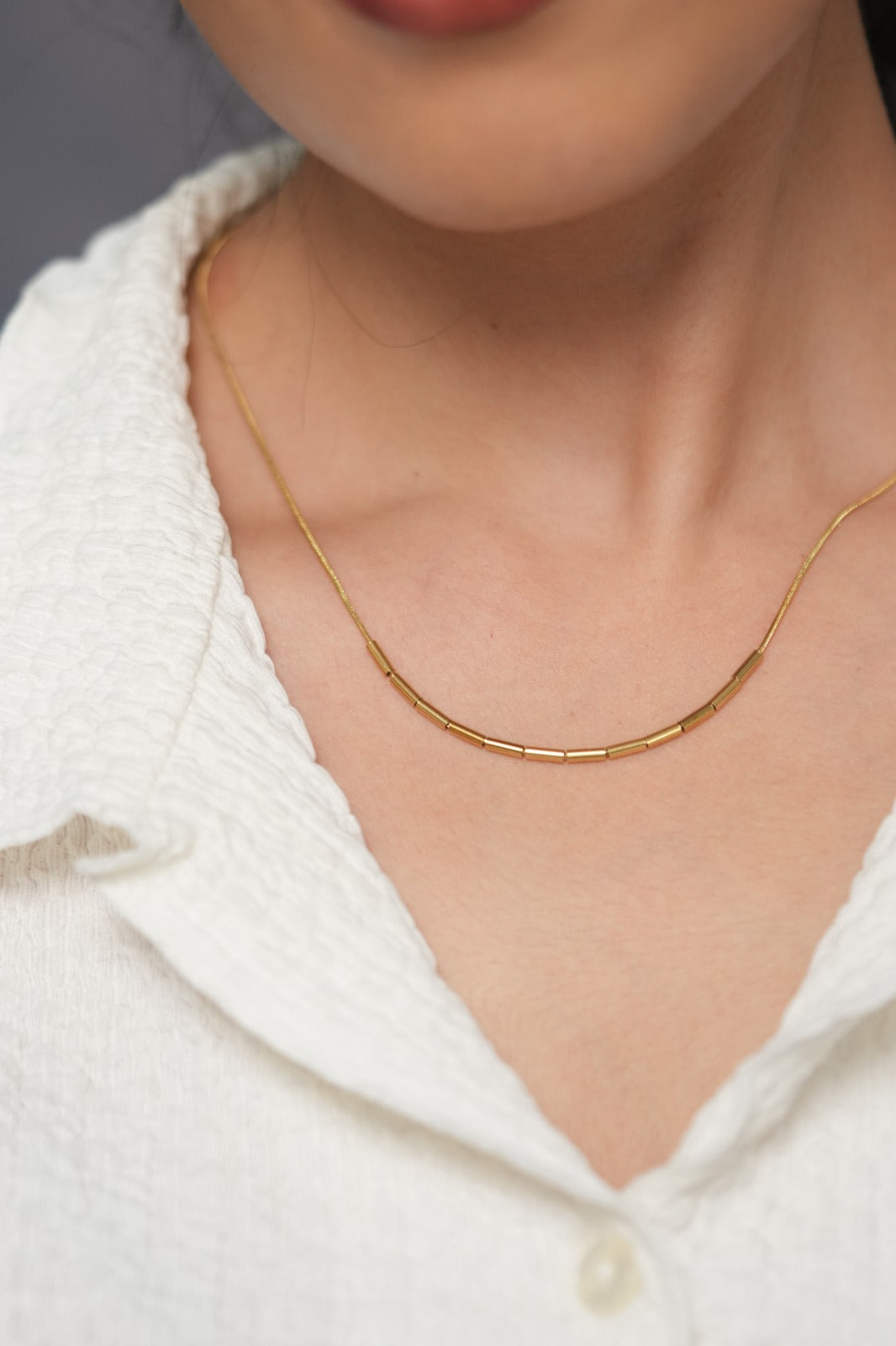 Minimal Mood Maximum Glow Sleek Western Party Wear Gold Necklace