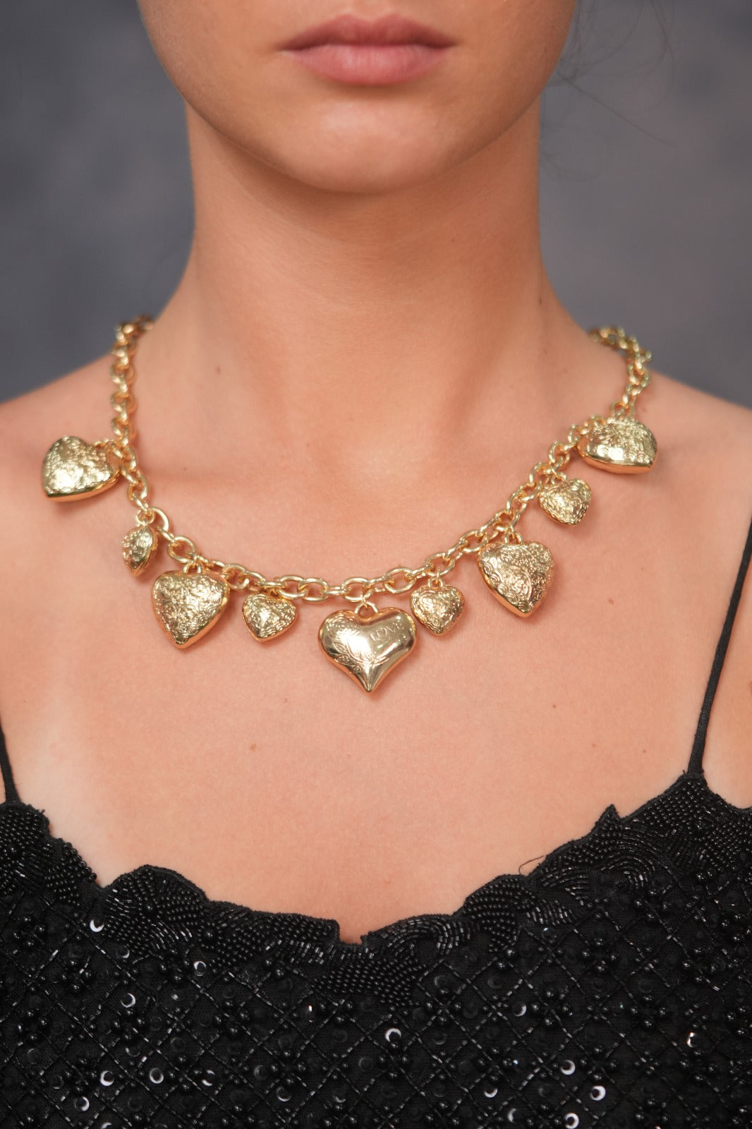 Wear Your Heart Loud Gold Western Party Wear Necklace