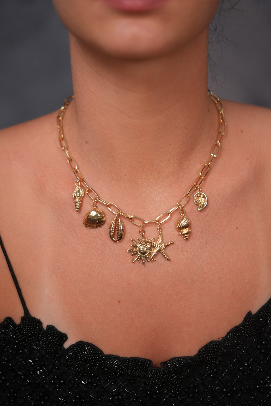 Seashell Story Charm Party Wear Western Necklace