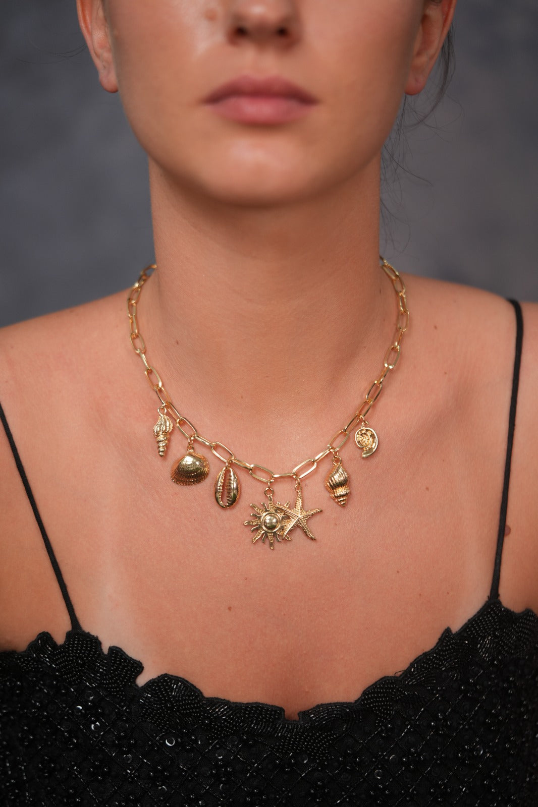 Seashell Story Charm Party Wear Western Necklace