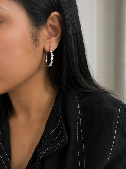 Wing it Girl Diamond Bali Hoops