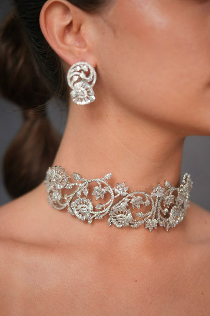 Artsy Daimond Designer Thick Choker Set