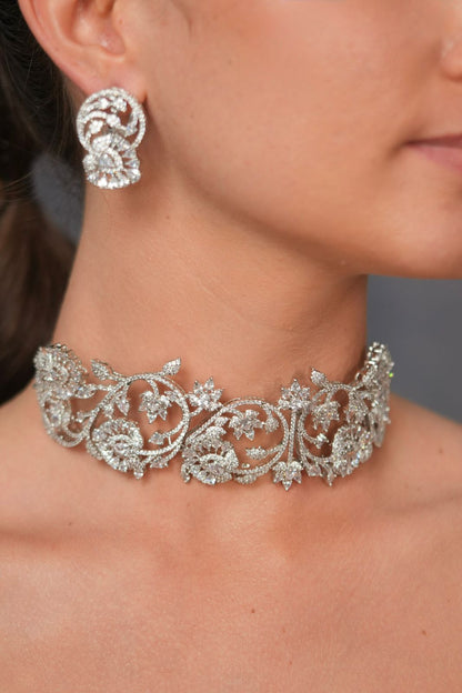 Artsy Daimond Designer Thick Choker Set