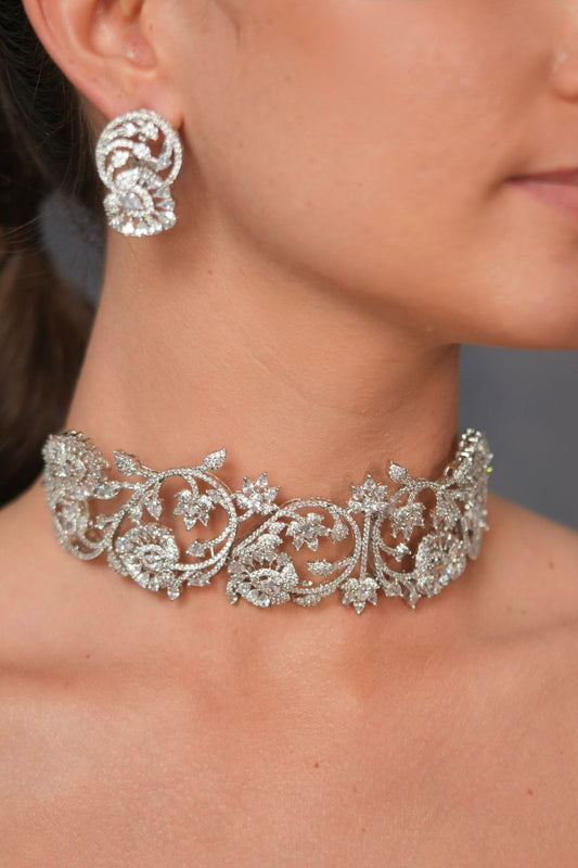 Artsy Daimond Designer Thick Choker Set