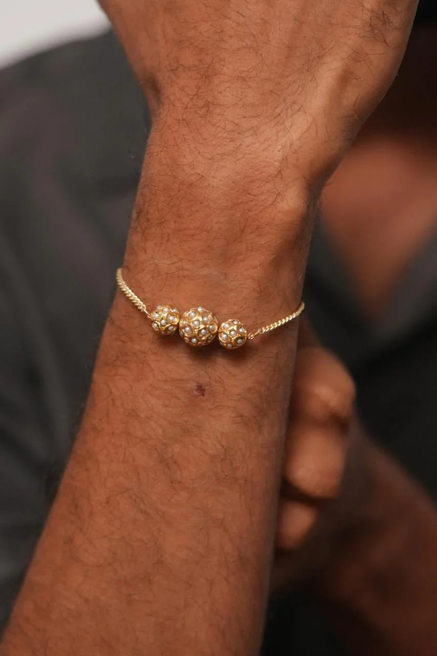 Sona Moti Rakhi Bracelet | Bhaiya Bhaabhi Sister