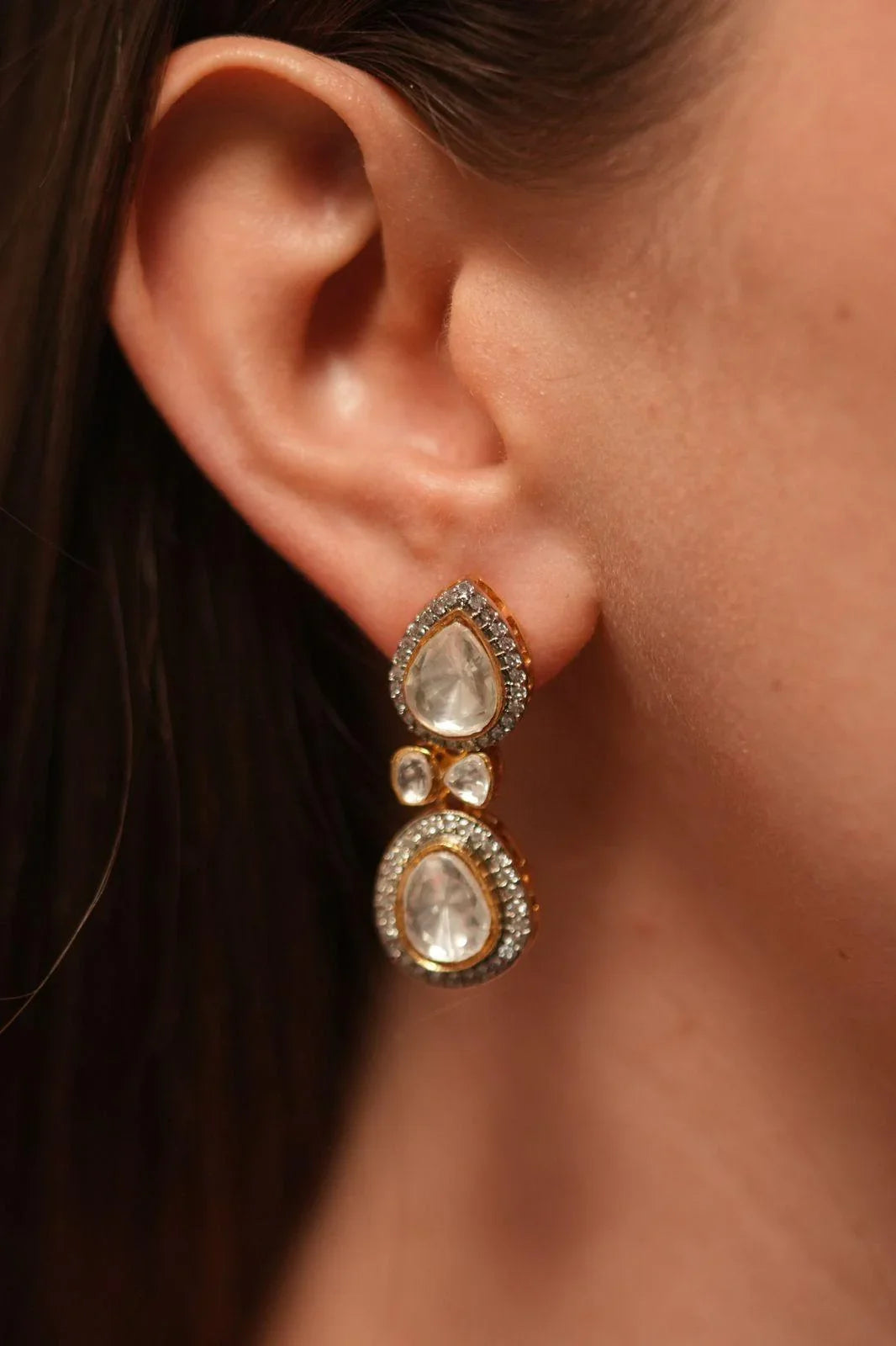 Basanti Moissanite Polki Necklace Set