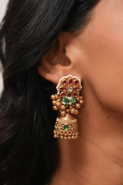Kunti Gold Polki Necklace Set | Sone Pe Suhaga