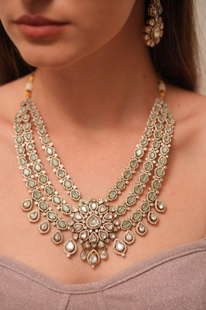 Sarah 3 Layer Polki Necklace