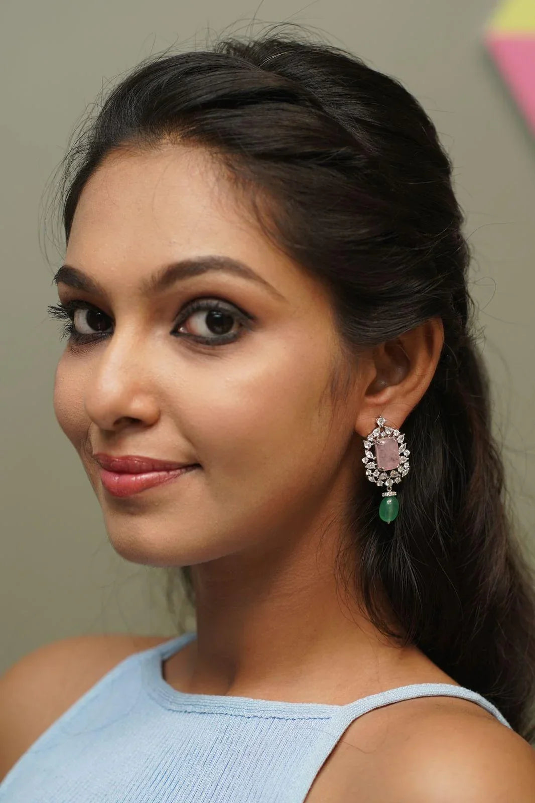 Rose Quartz Mid Sized Earrings
