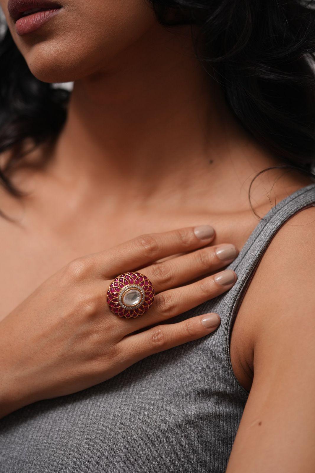 Shubha Indian Polki Ring