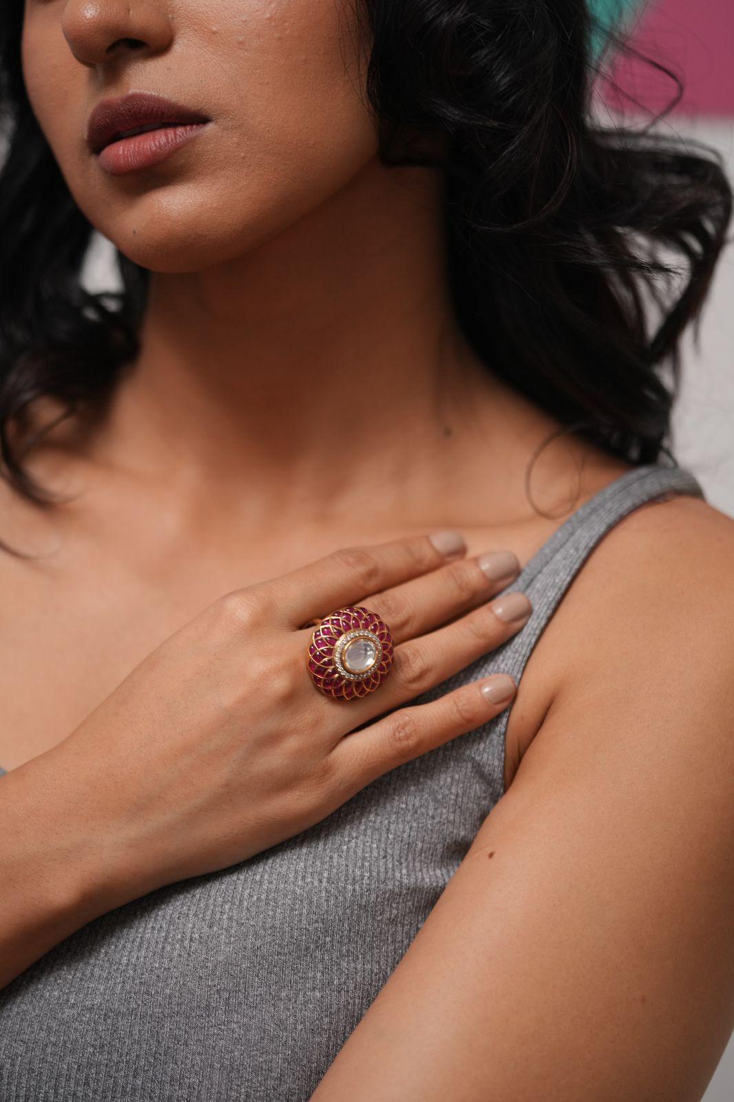 Shubha Indian Polki Ring