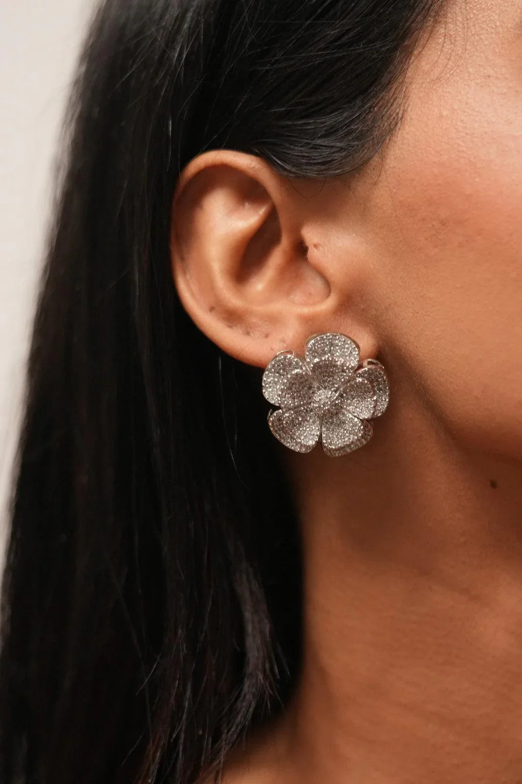In Full Bloom Oversized Diamond Studs
