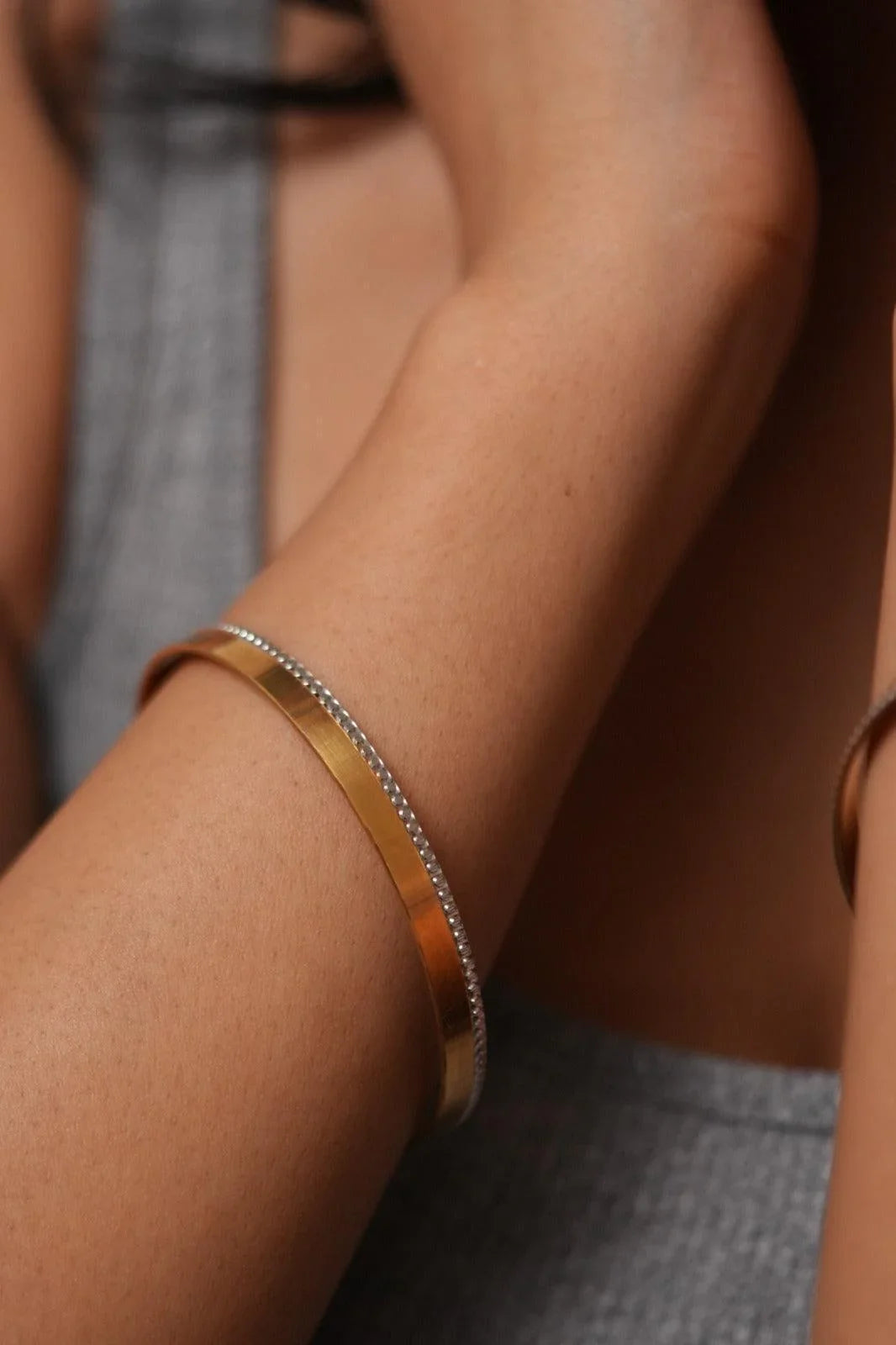 Seeta Diamond Rim | CNC Gold Plated Bangle Set