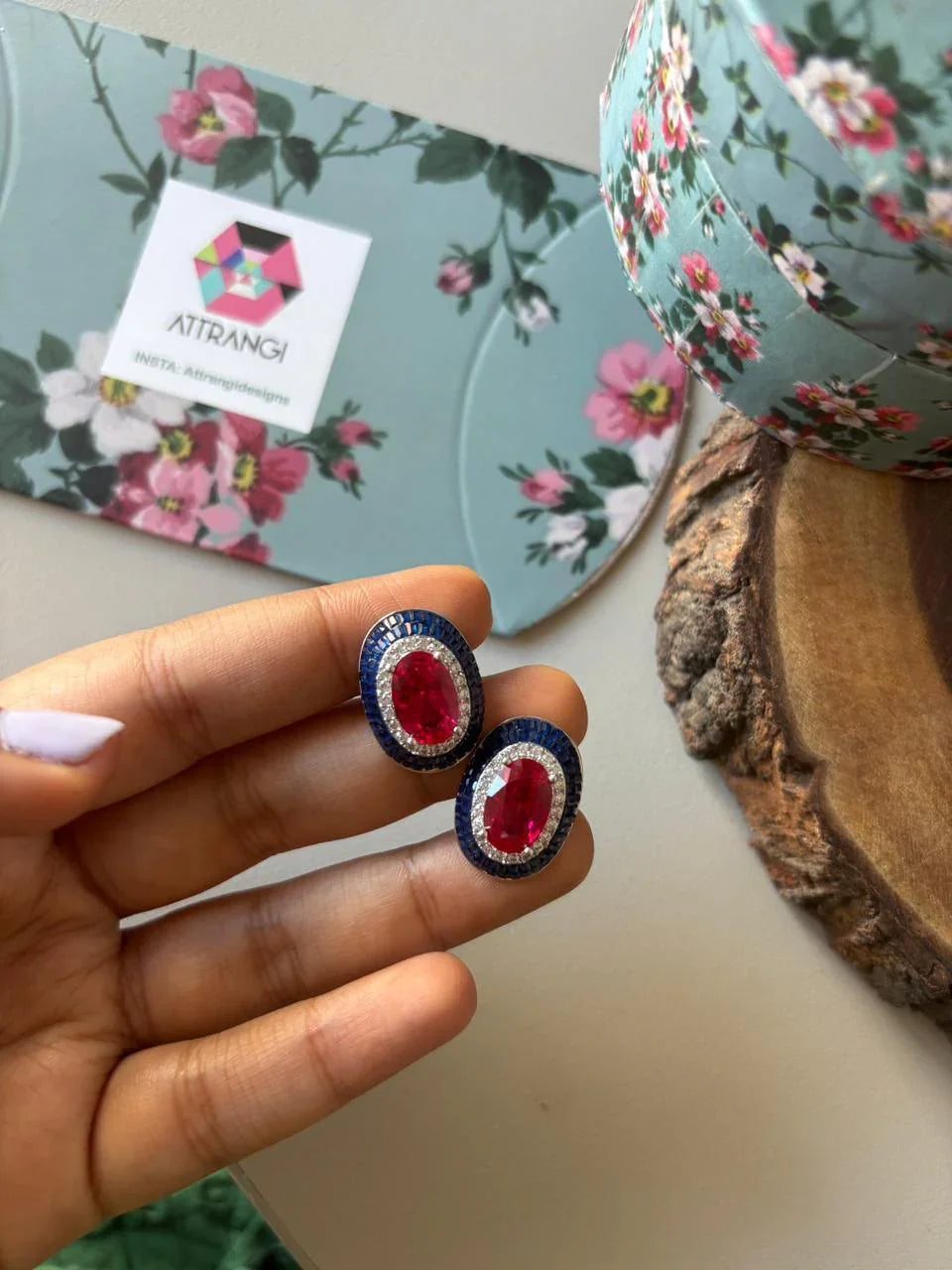 Aloha Diamond Statement Studs