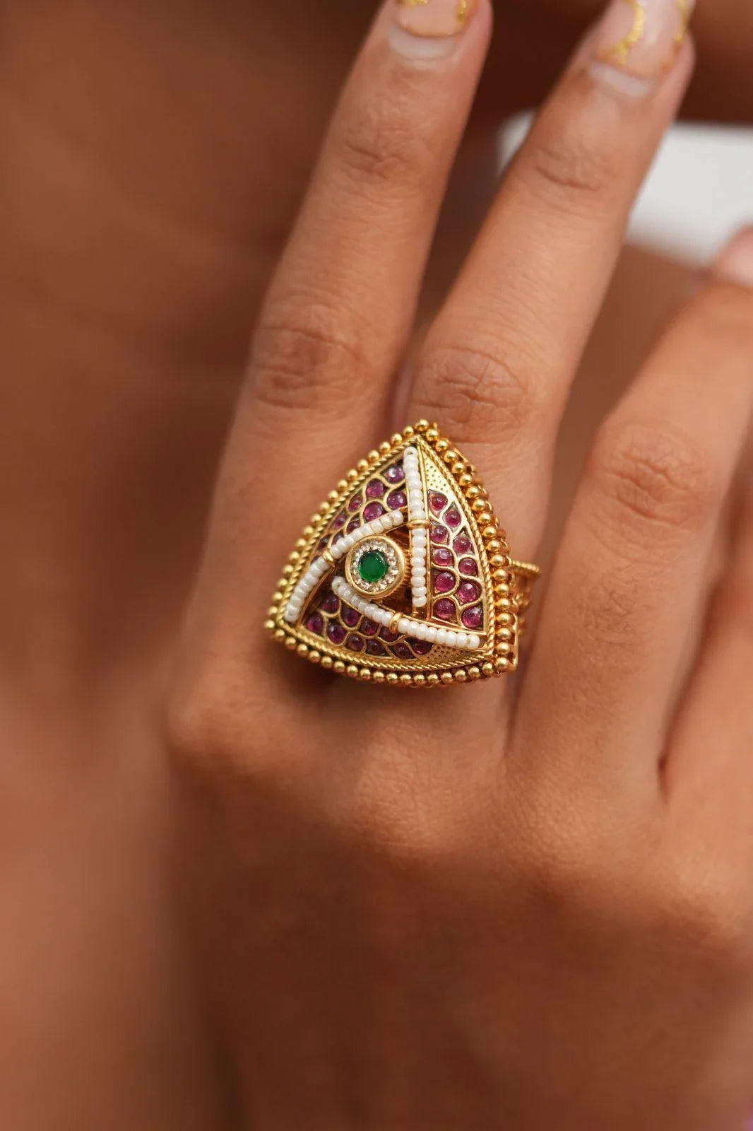 Pahi Gold Indian Ring | Sone pe Suhaga Collection