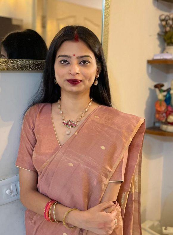 Niharika Rose Quartz Indian Necklace Set