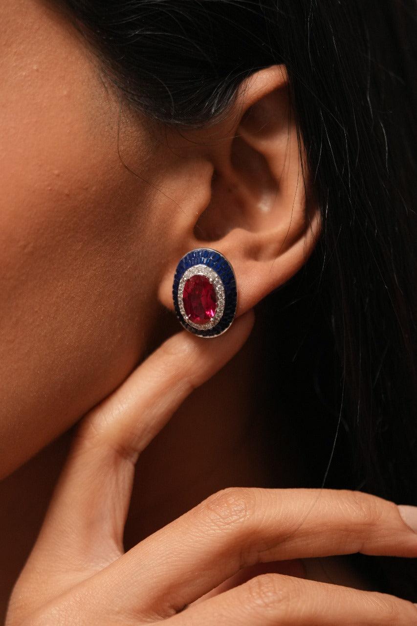 Aloha Diamond Statement Studs