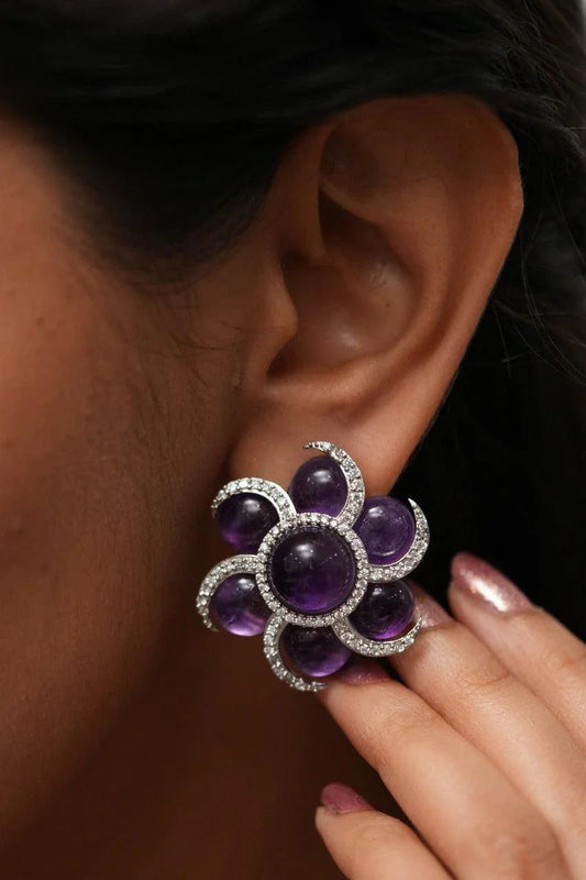 Glow Getter Big Gemstone Studs | GemZee Collection