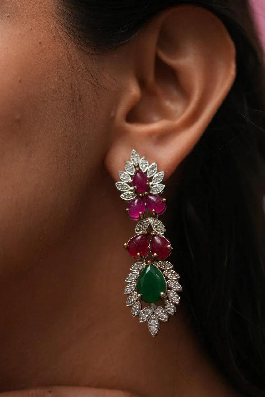 Pistine Gemstone Diamond Earrings | GemZee collection
