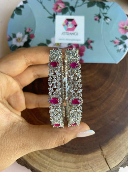 Auro Classic Diamond Bangle | Coloured Stones