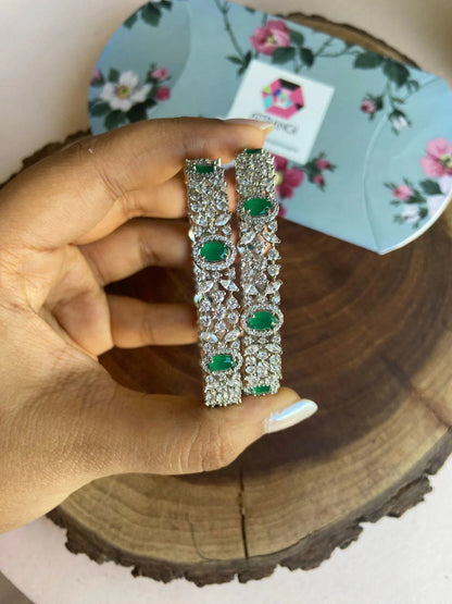 Auro Classic Diamond Bangle | Coloured Stones