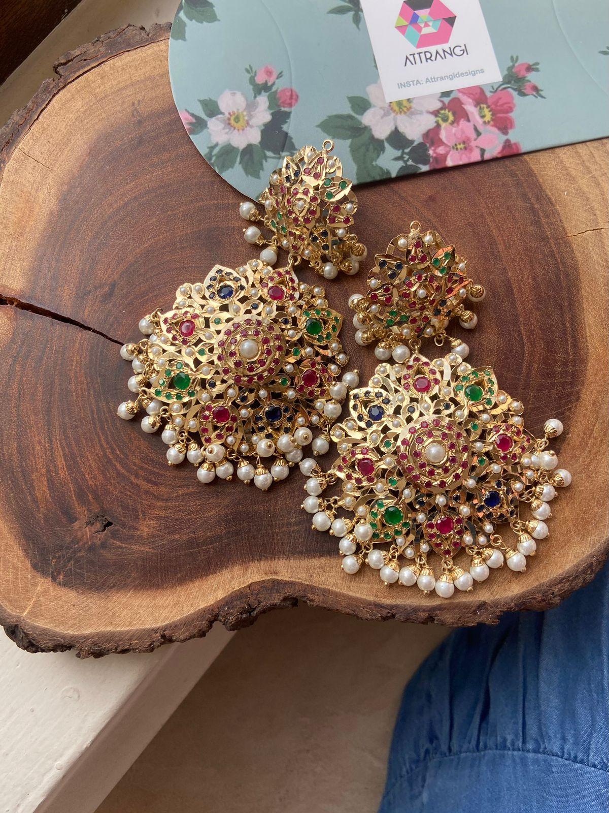 Aleem Oversized Jadaau Statement Earrings