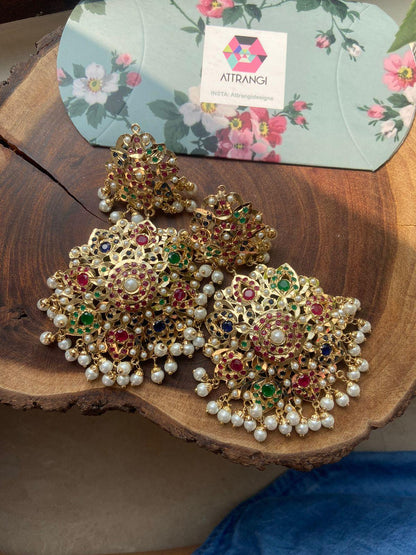 Aleem Oversized Jadaau Statement Earrings