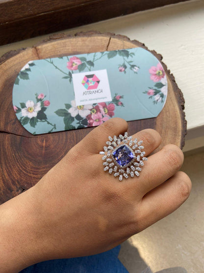 Romania Diamond Colour Blob Cocktail Ring