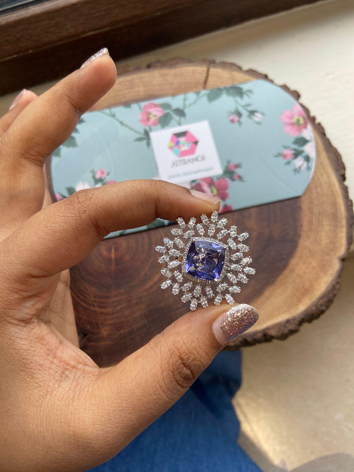 Romania Diamond Colour Blob Cocktail Ring