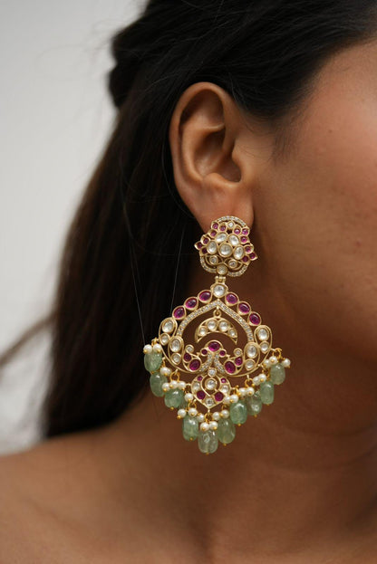 Dramatic Jayshree Indian Chandbali Earrings