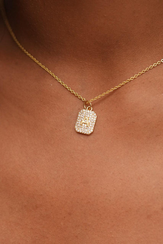 Misu Alphabet Monogram Dainty Daily Wear Pendant  Chain