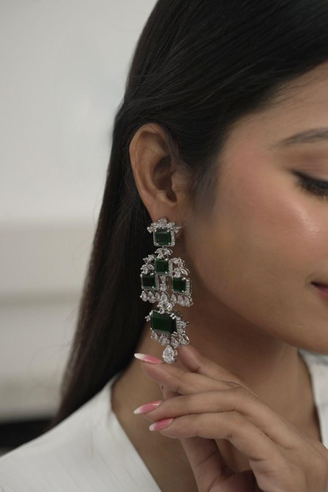 Archie Long Diamond Earrings