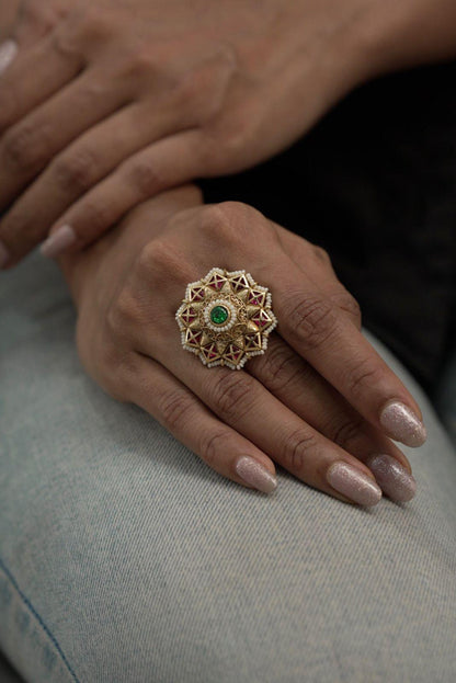 Arka Gold Indian Ring | Sone pe Suhaga Collection