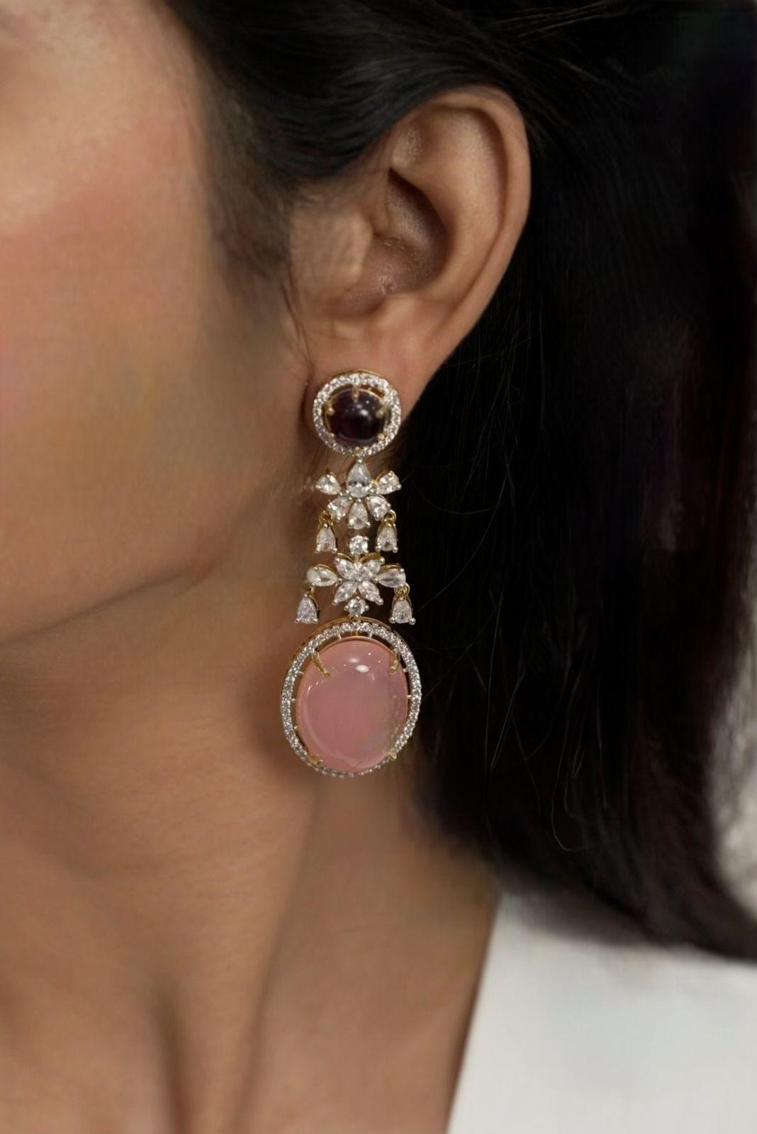Dazzle & Delight Gemstone Diamond Earrings | GemZ Collection