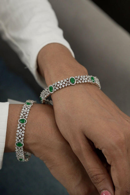 Auro Classic Diamond Bangle | Coloured Stones