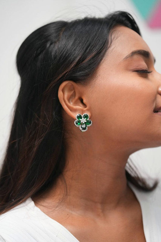 Bauble Floral Mid Sized Diamond Studs