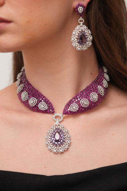 Blushing Geisha Rose Cut Diamond Set | Rangnasheen