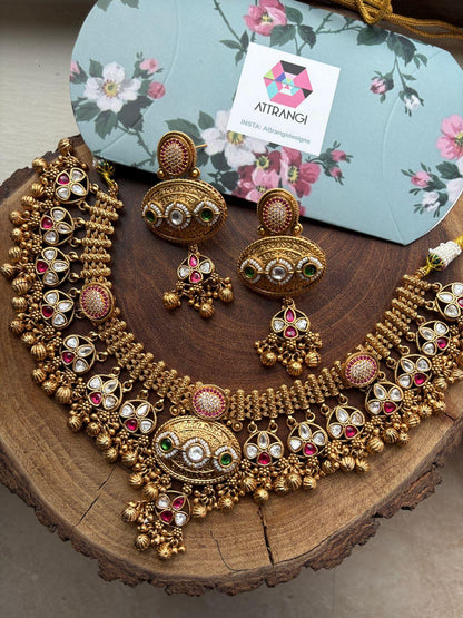 Bahubali Gold Necklace Set | Sone Pe Suhaga