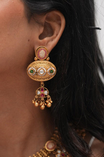 Bahubali Gold Necklace Set | Sone Pe Suhaga