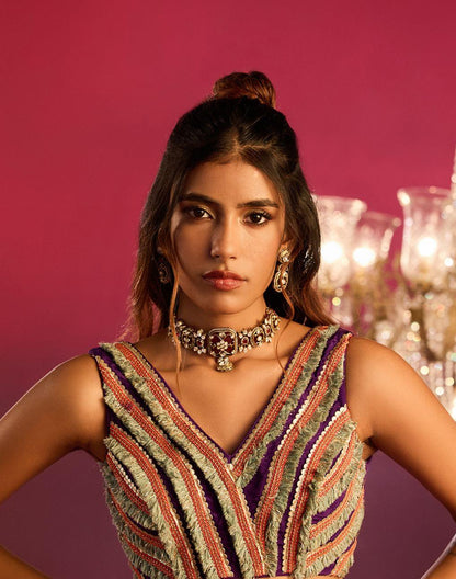 Holdali Choker Set with Gold & Polki
