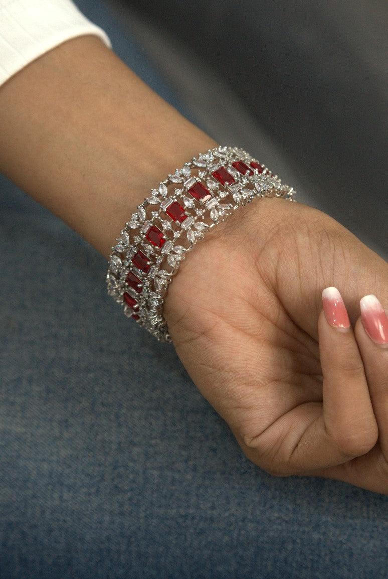 Harjot Thick Bangle - Red