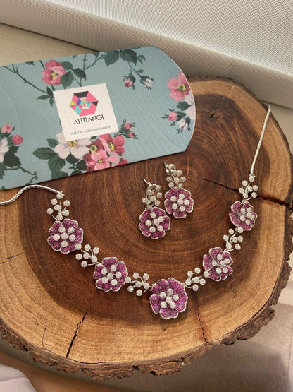 Diana Invisible Setting Floral Diamond Set