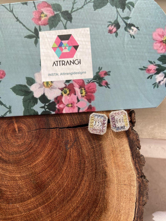 Gloria Fused Diamond Coloured Stone studs