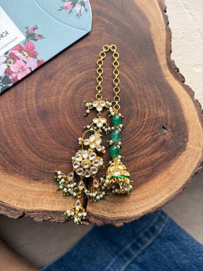 Mehreen Kashmiri Attached Kannauti Back Drop Indian Earrings