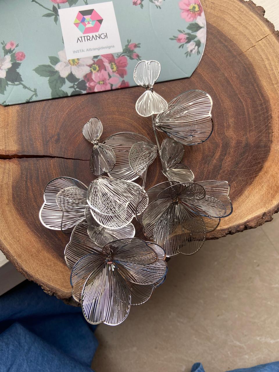Dramatic Lightweight Party Wear Floral Earrings